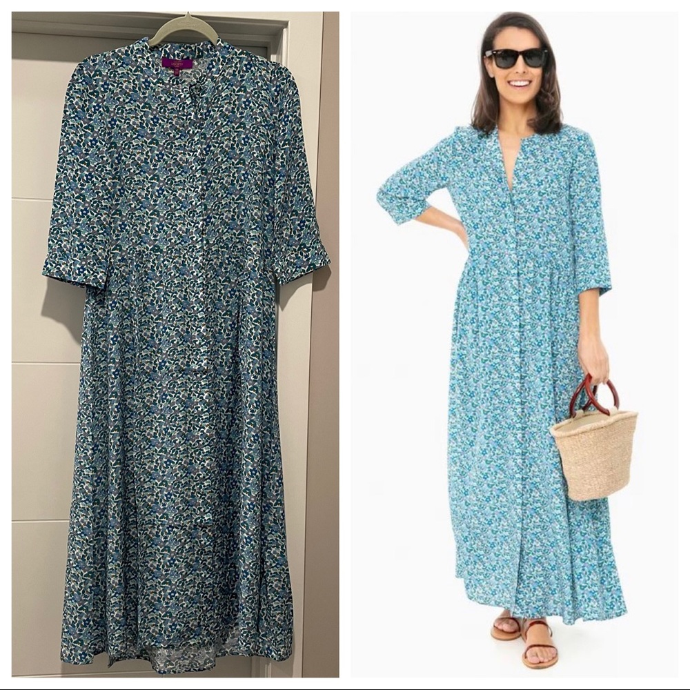 Tuckernuck Liberty Silk Royal Shirtdress